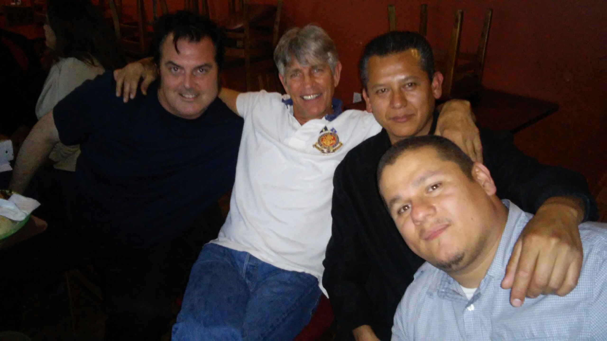 Elvis Guinan. Eric Roberts. Fernando and Bogart in ENEMY WITHIN May 2015 Los Angeles, California USA