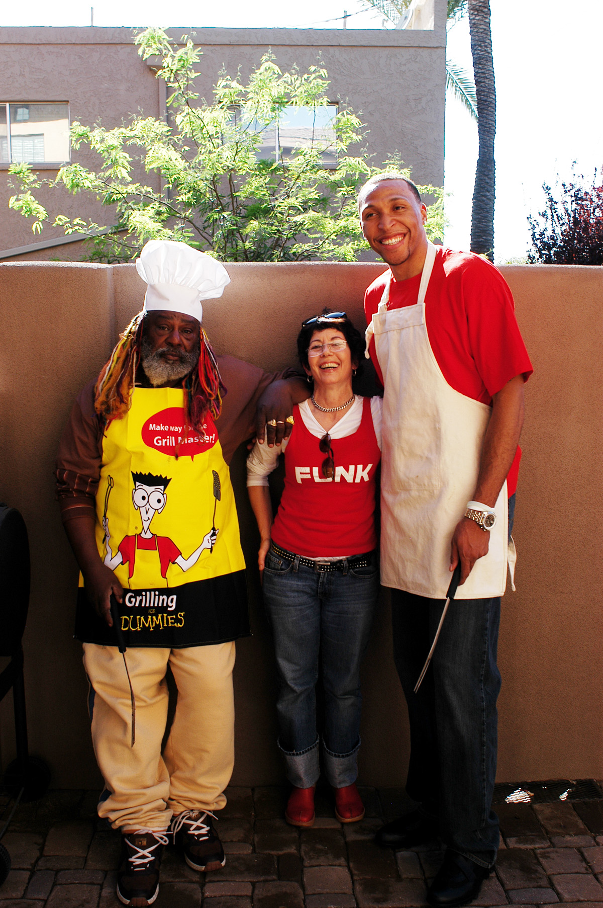 On a photoshoot in Phoenix w/ (L-R George Clinton, me, Shawn Marion)