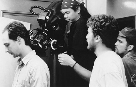 Darren Aronofsky, Sean Gullette and Matthew Libatique in Pi (1998)