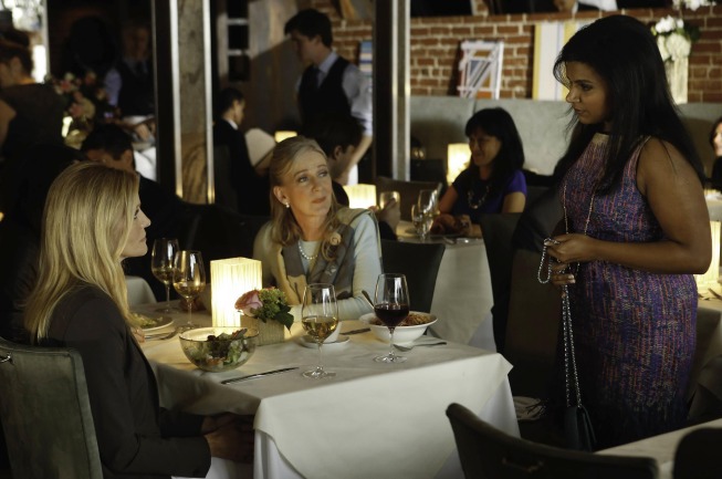 Still of Anna Gunn and Mindy Kaling in The Mindy Project (2012)