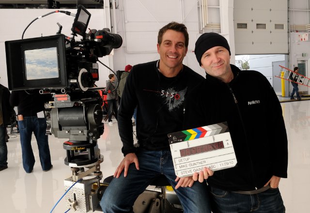 Director/Writer Mike Gunther with Director of Photography Steve Gainer for the movie 