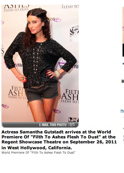 Samantha Gutstadt at premiere of Filth to Ashes.