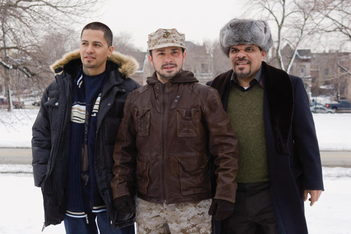Still of Freddy Rodríguez, Luis Guzmán and Jay Hernandez in Nothing Like the Holidays (2008)