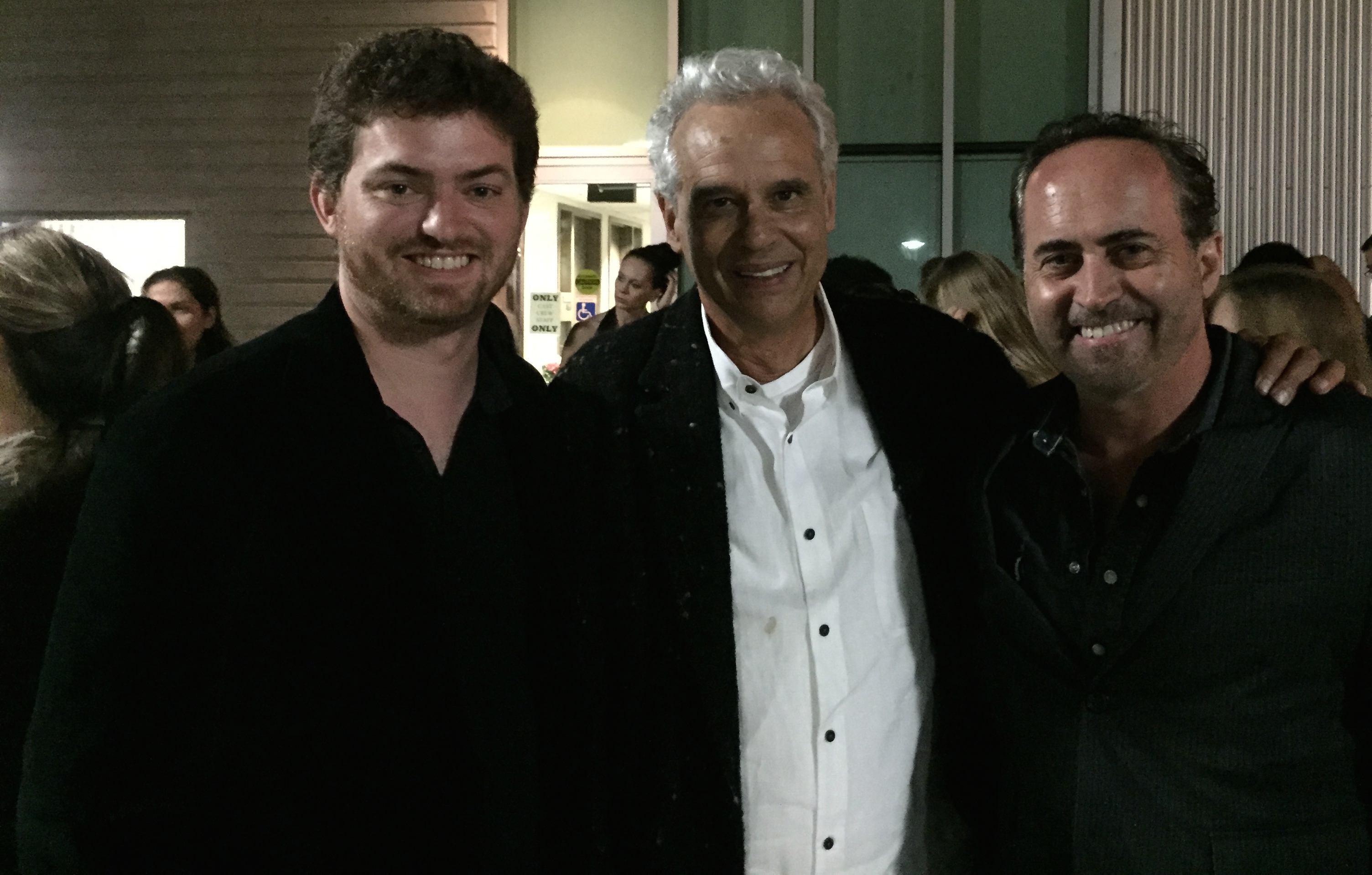Tyler Westen, Bill Borden and Ralph Guzzo at opening of musical Locals Only - written and created by Bill Borden. ralph and Tyler composed 6 of the songs and lyrics for this original Surf Rock Musical.