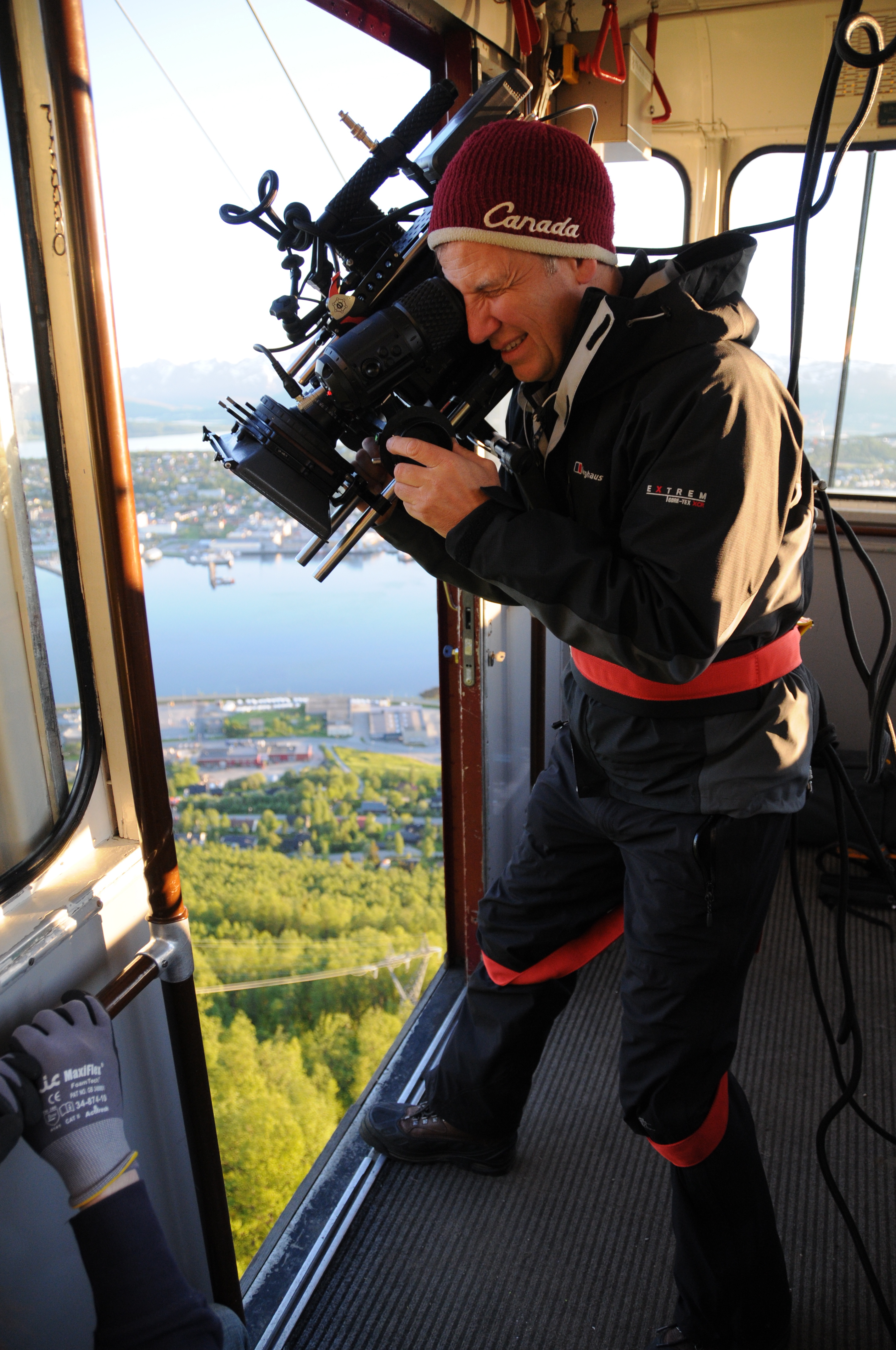 Shooting with director Ketil Høegh on Fjellheisen i Tromsø