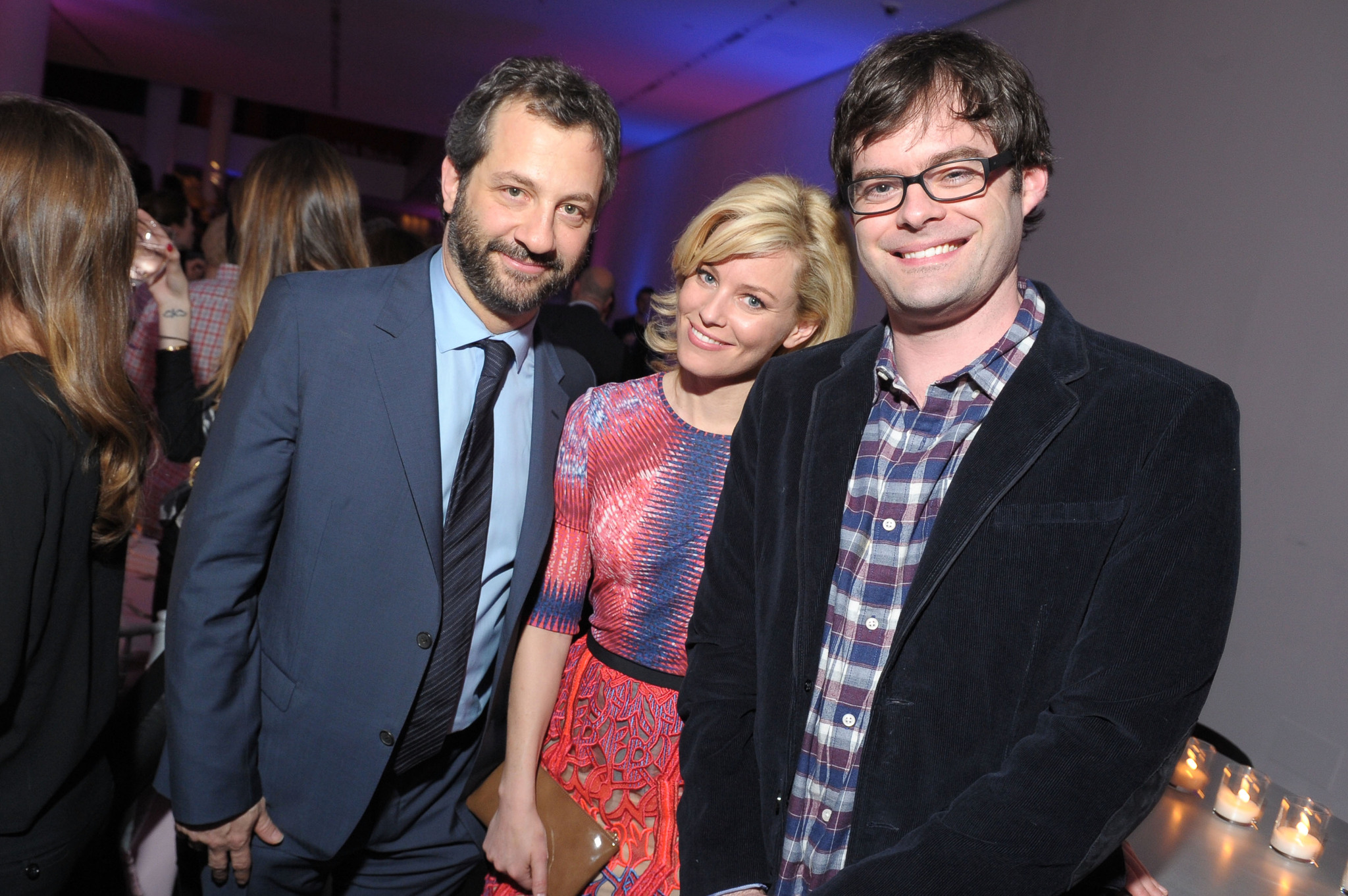 Elizabeth Banks, Judd Apatow and Bill Hader at event of Susizadeje penkerius metus (2012)