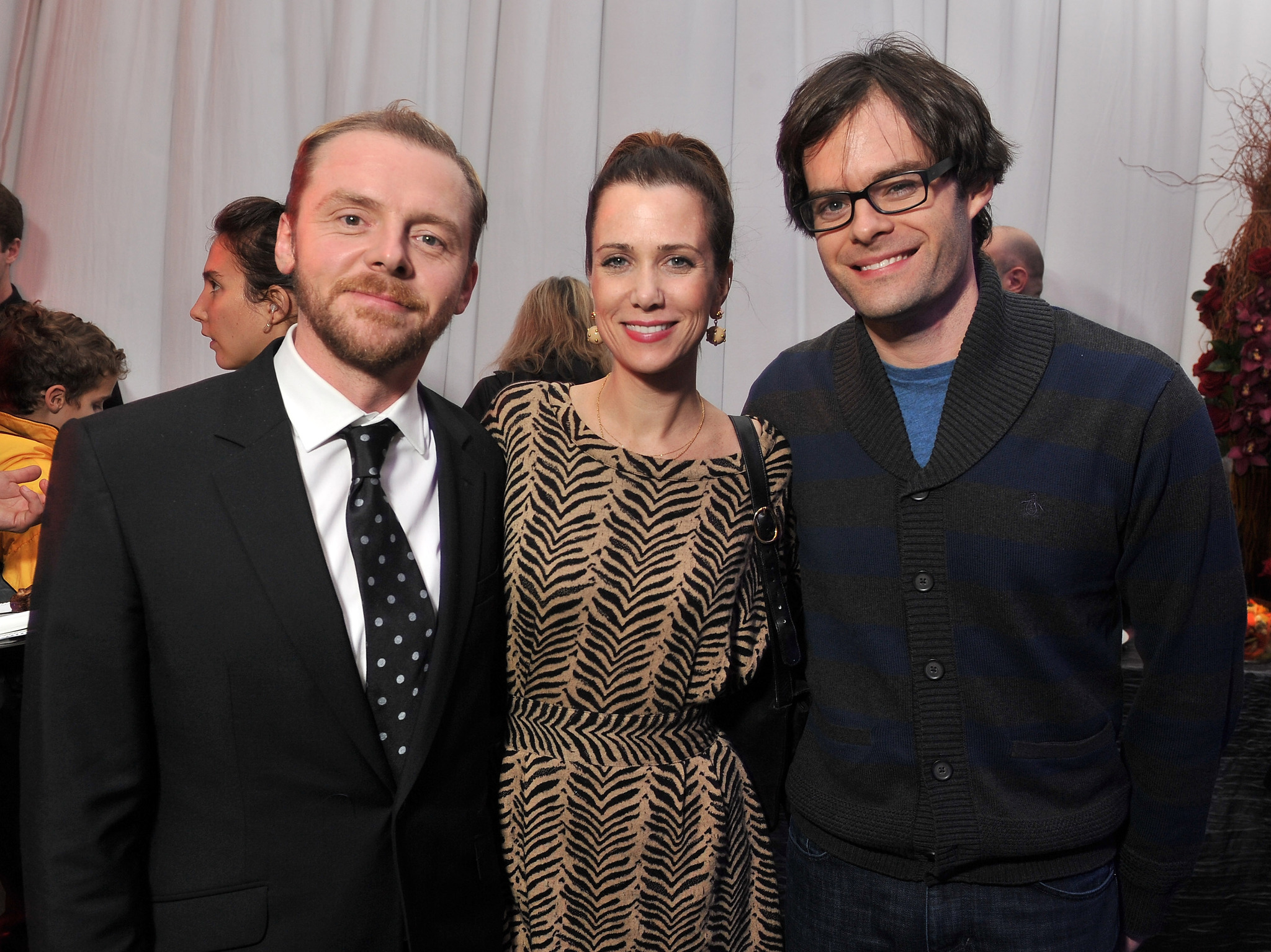 Bill Hader, Simon Pegg and Kristen Wiig at event of Neimanoma misija. Smeklos protokolas (2011)