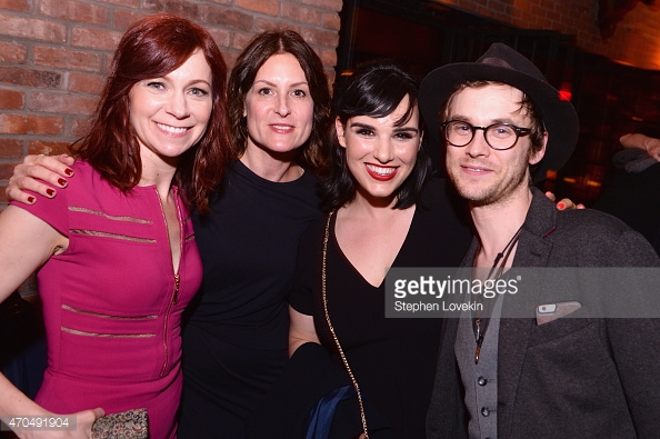 Carrie Preston, Alexandra Beattie, Molly Hager and Tobias Segal attend the premiere of the SHOWTIME original comedy series HAPPYish on April 20, 2015 in New York City.