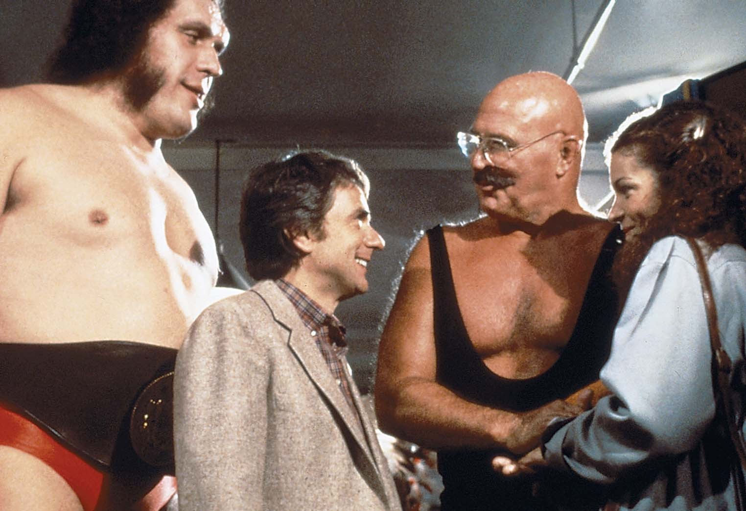 Still of André the Giant, Amy Irving, Dudley Moore and H.B. Haggerty in Micki + Maude (1984)