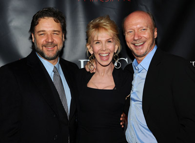 Russell Crowe, Paul Haggis and Trudie Styler