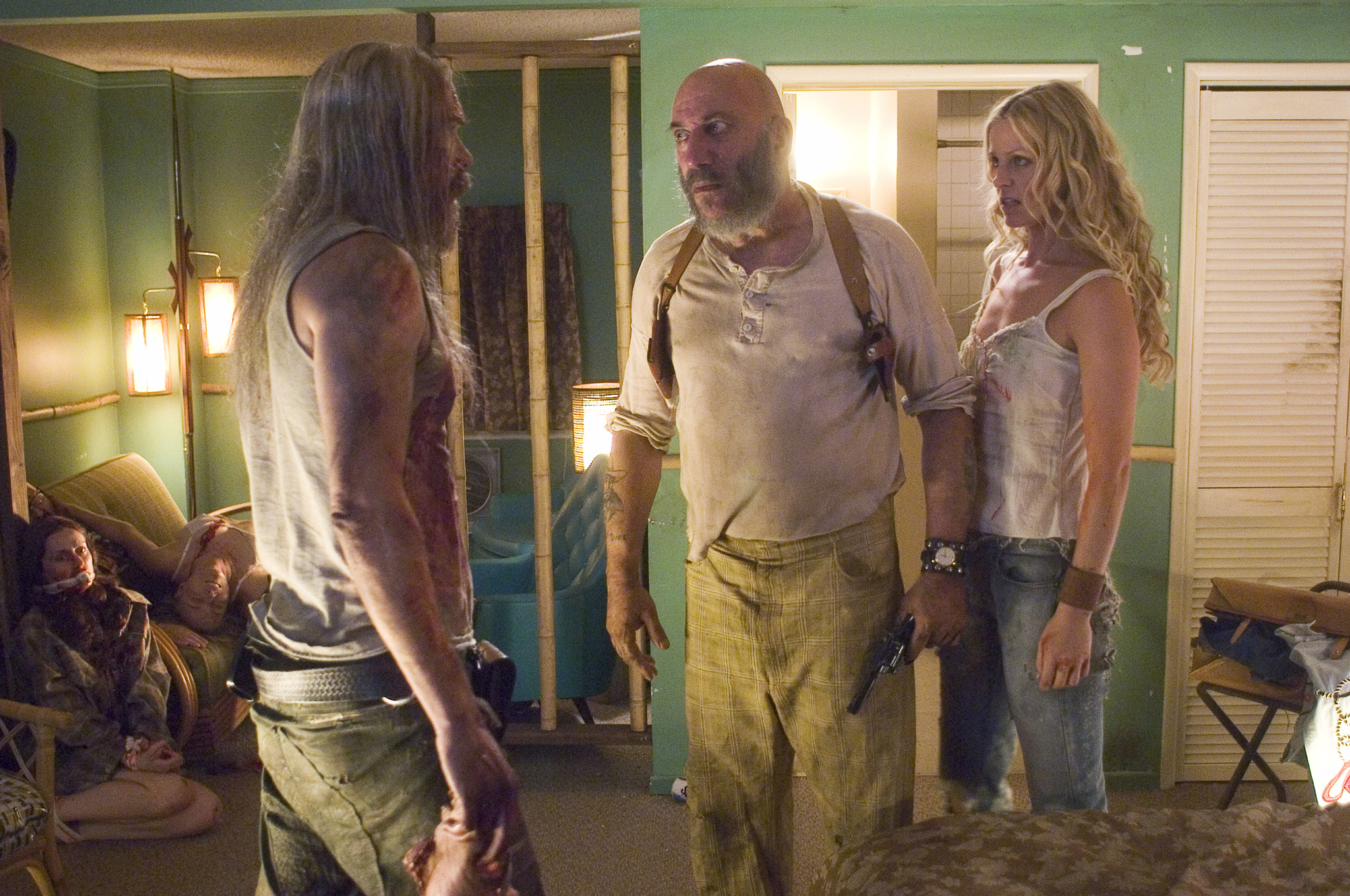 Still of Sid Haig, Sheri Moon Zombie and Bill Moseley in The Devil's Rejects (2005)