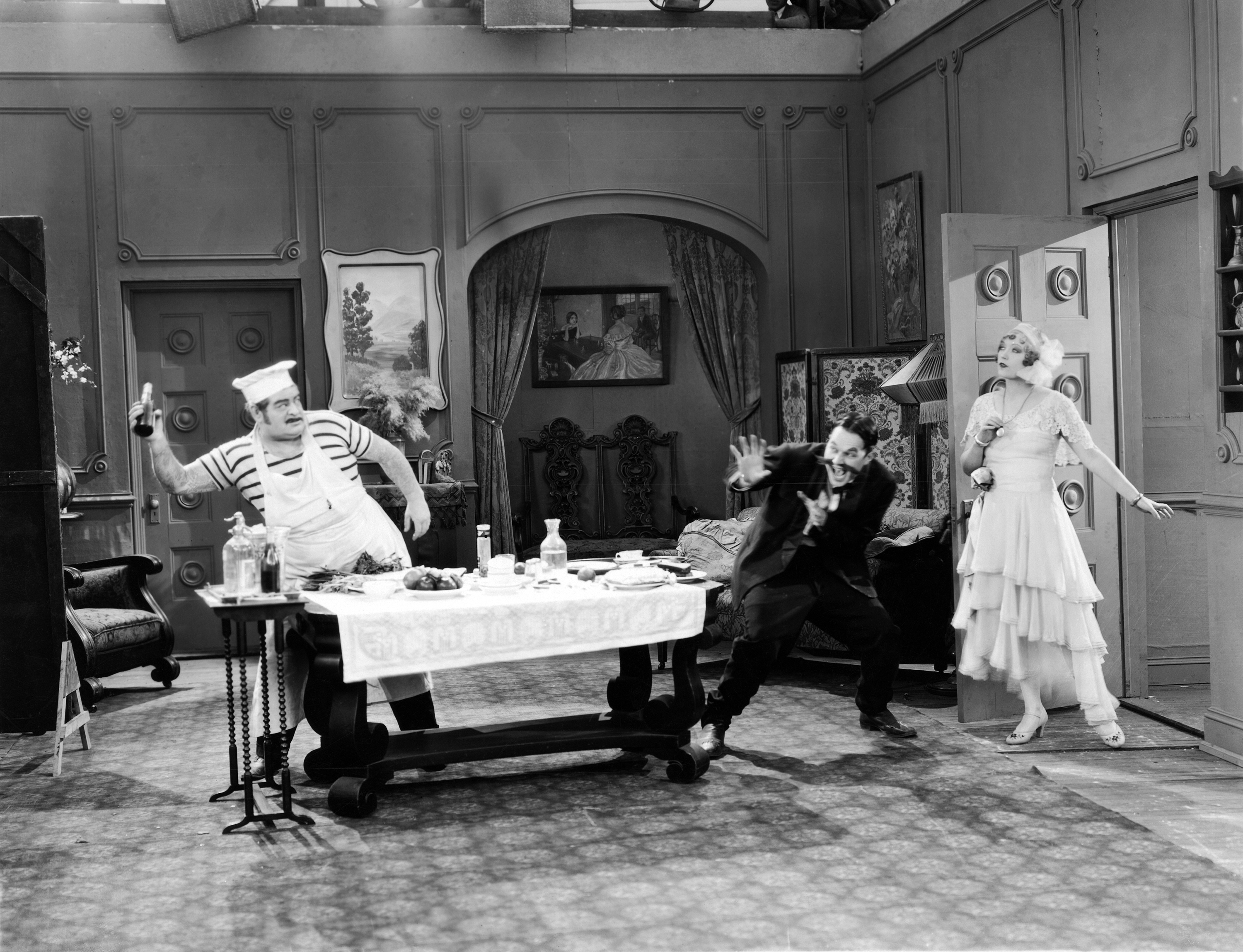 Still of Marion Davies, William Haines and Kalla Pasha in Show People (1928)