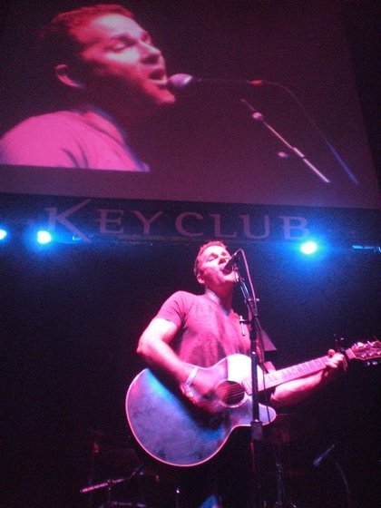 Playing mainstage with band, Rasa 9, at Key Club in West Hollywood, California.