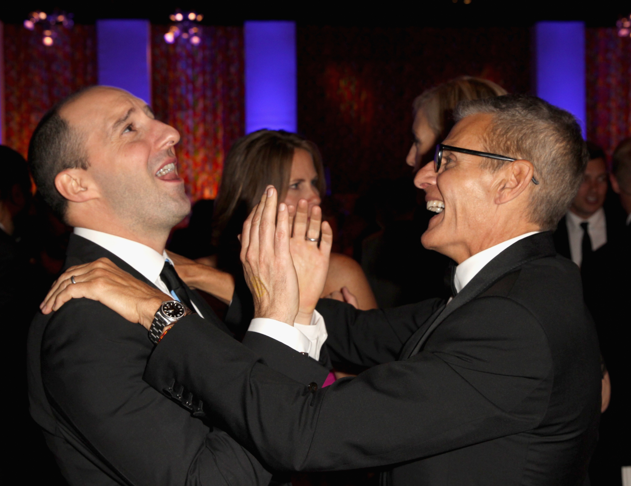 Tony Hale and Michael Lombardo at event of The 66th Primetime Emmy Awards (2014)