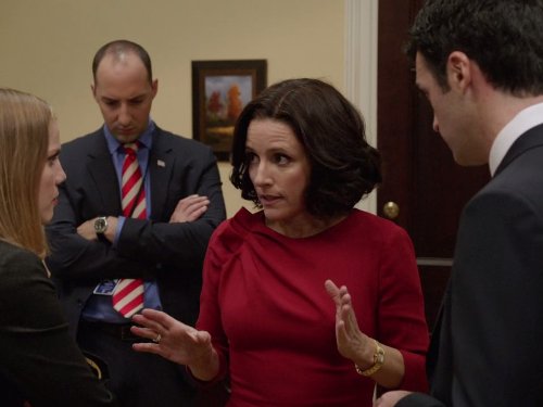 Still of Julia Louis-Dreyfus, Anna Chlumsky, Tony Hale and Reid Scott in Veep (2012)