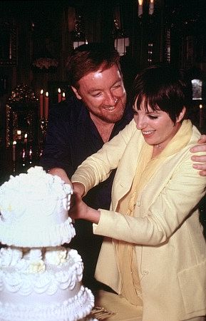 Liza Minnelli and Jack Haley Jr. on their wedding day, 1974.