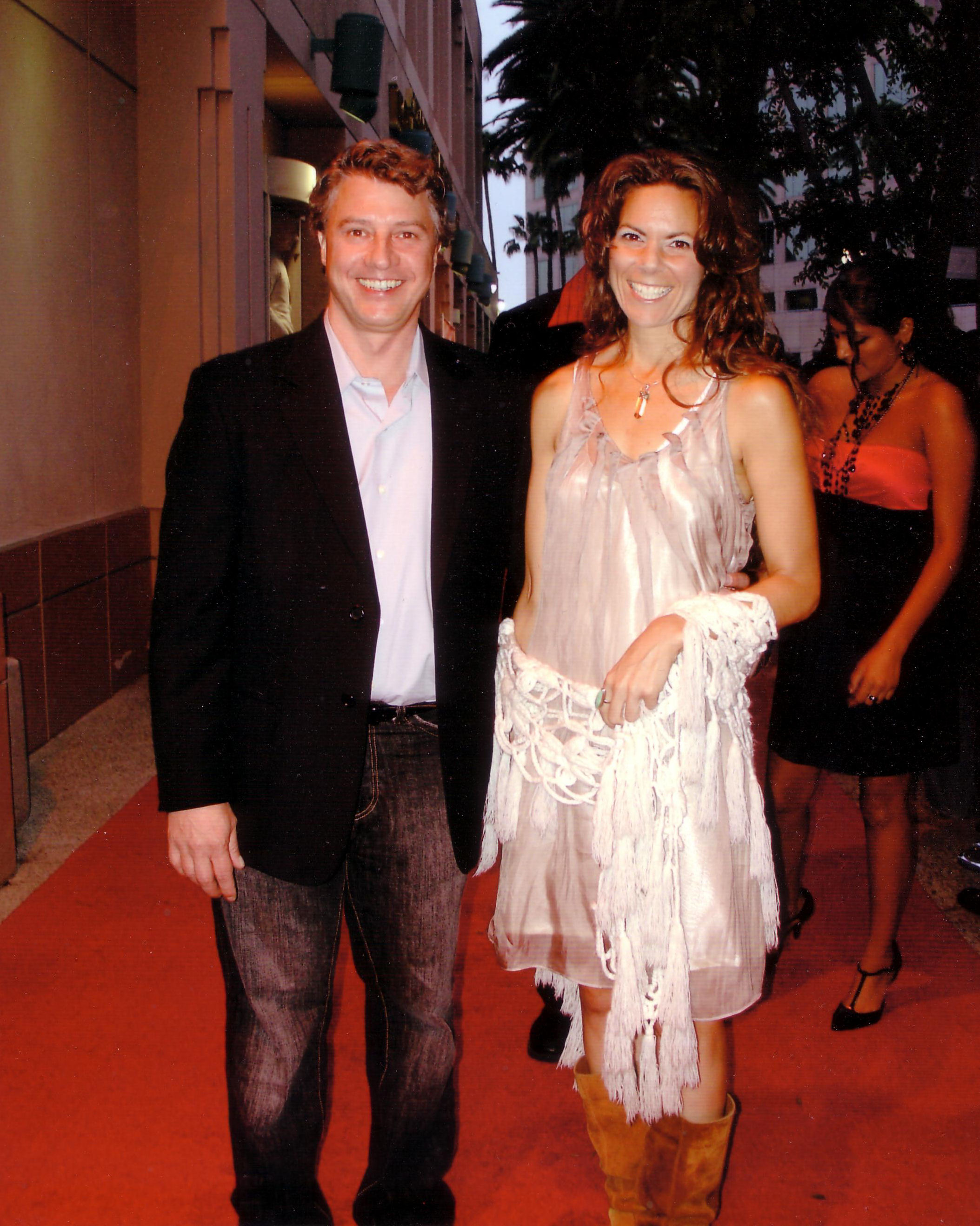 Edd Hall with girlfriend, actress Dawn Meyer, at 2009 Red Carpet premiere at the Academy of Television Arts & Sciences in Studio City, CA.