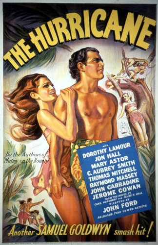 Jon Hall and Dorothy Lamour in The Hurricane (1937)