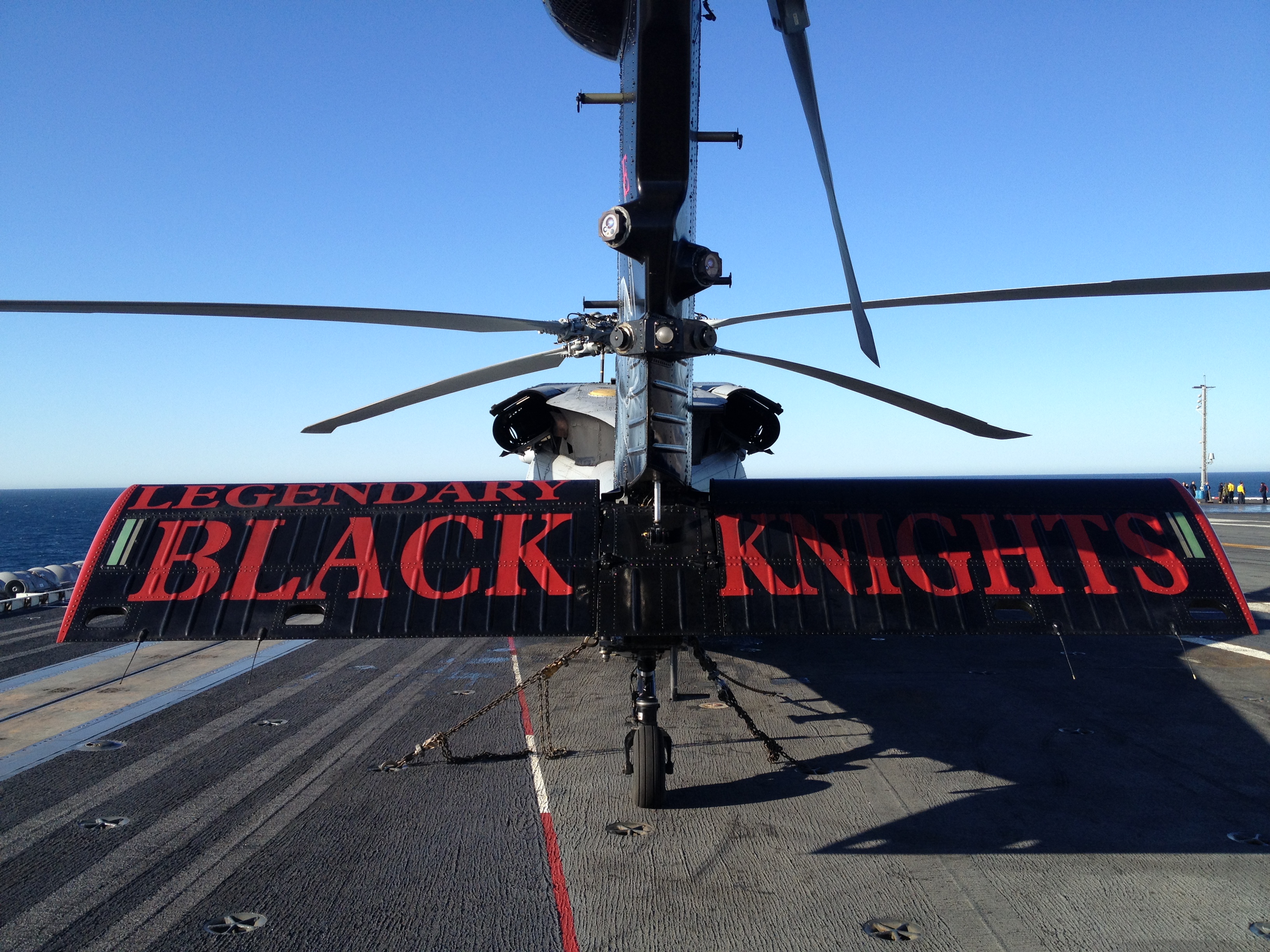 Seahawk chopper on the Vinson