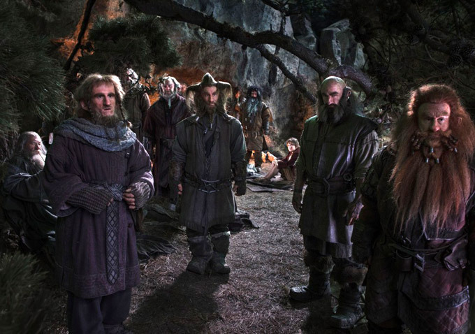 Still of Ian McKellen, Jed Brophy, Peter Hambleton, Graham McTavish and Adam Brown in Hobitas: nelaukta kelione (2012)