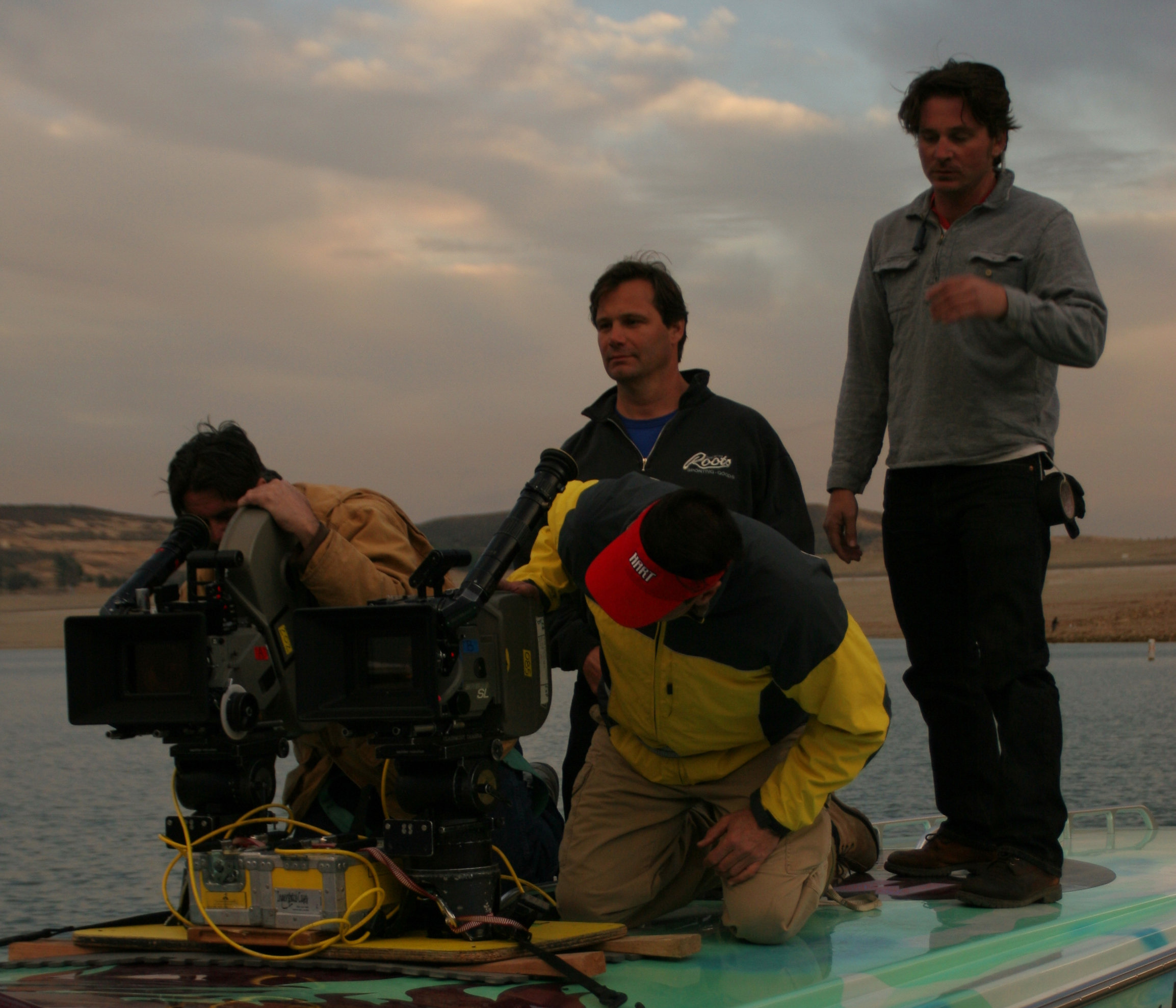 'Dean Hamilton'on boat during stunt sequence for Blonde and Blonder