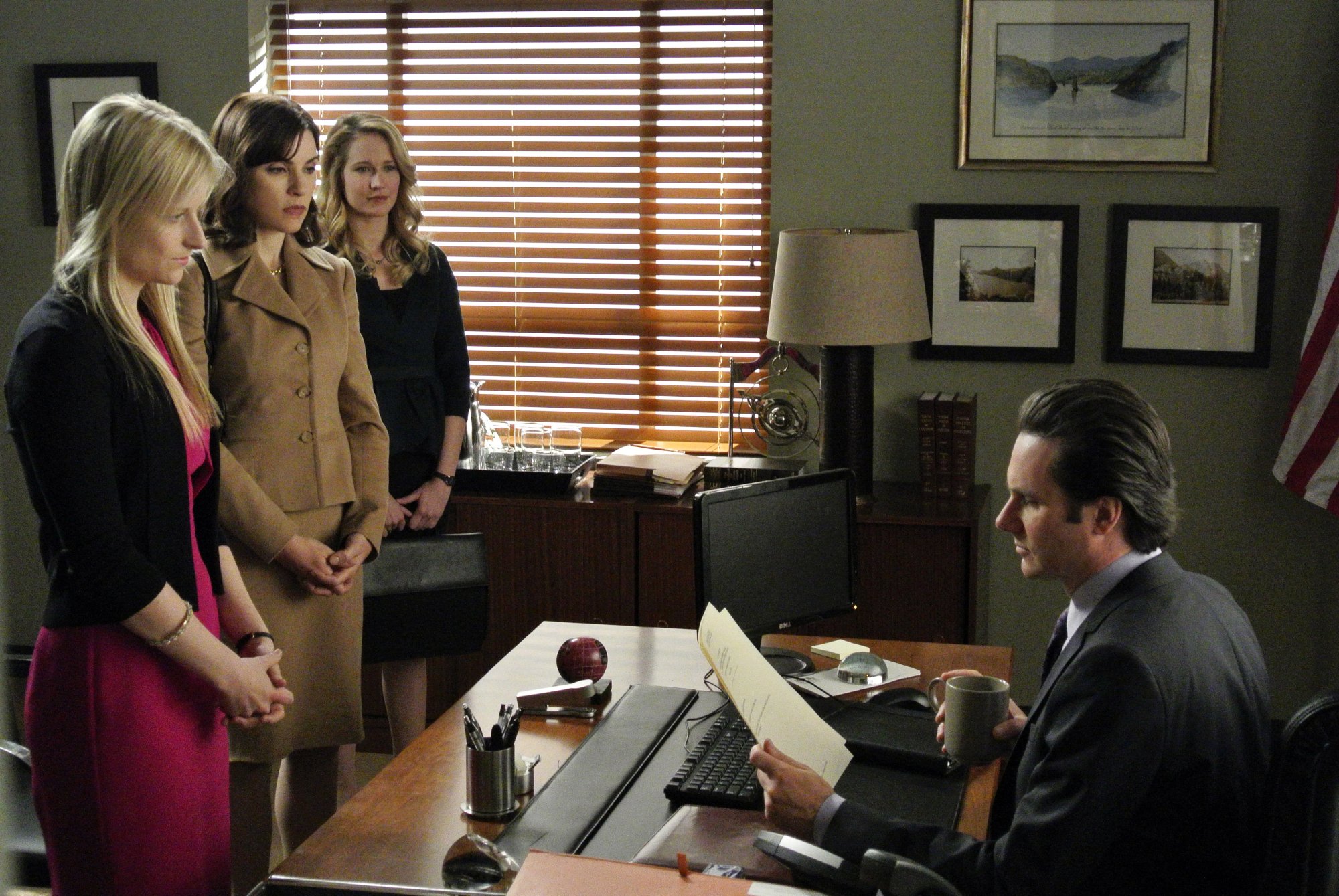 Still of Julianna Margulies, Mamie Gummer, Josh Hamilton and Anna Camp in The Good Wife (2009)