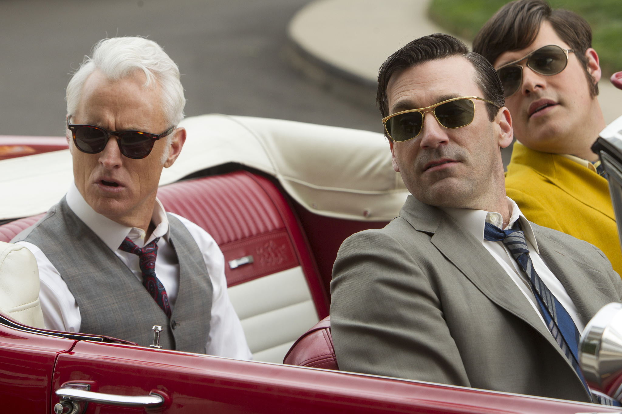 Still of Jon Hamm, John Slattery and Rich Sommer in MAD MEN. Reklamos vilkai (2007)