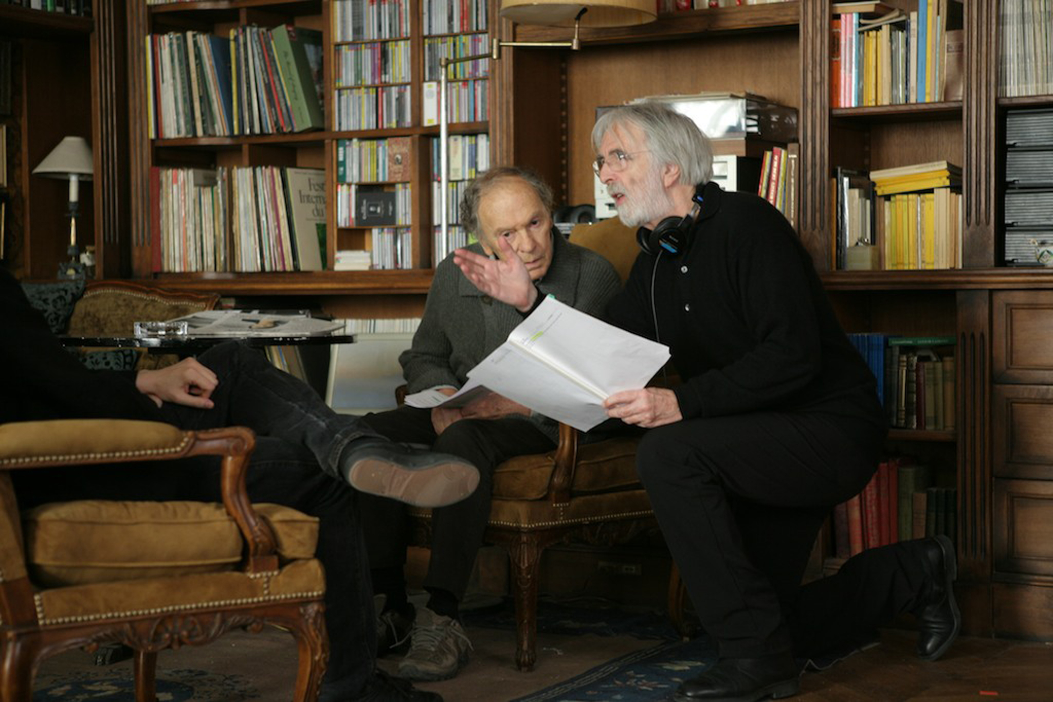Still of Jean-Louis Trintignant and Michael Haneke in Amour (2012)