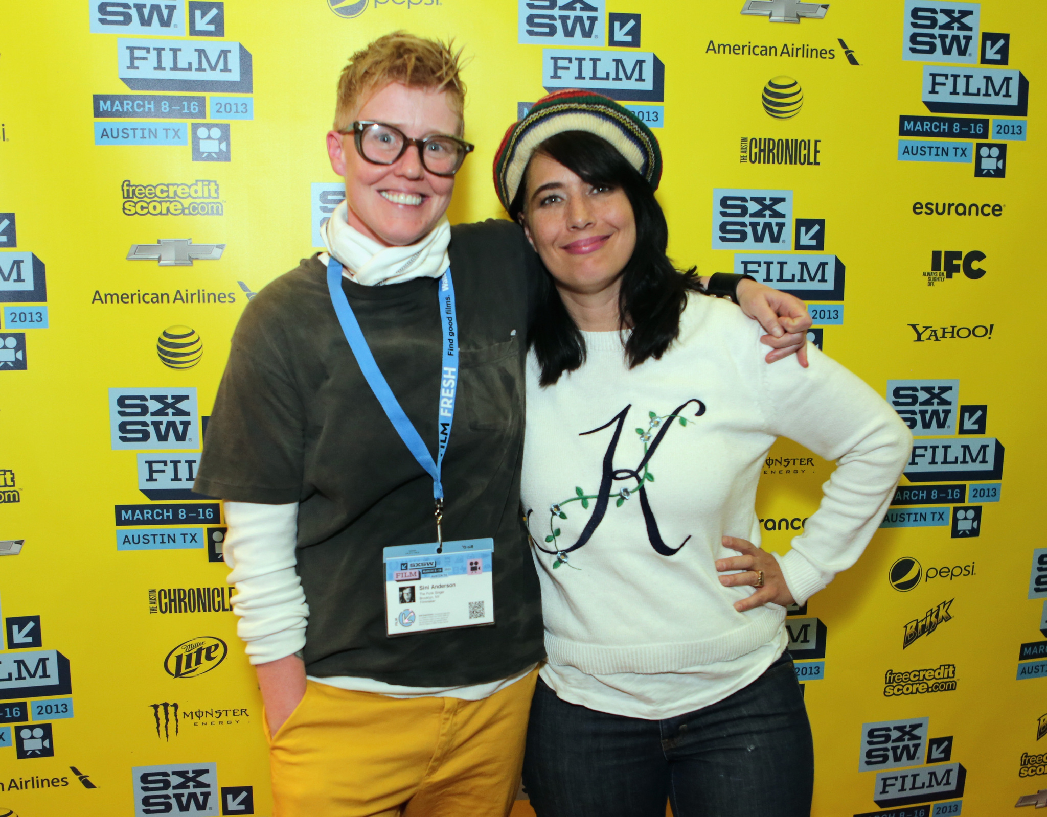 Kathleen Hanna and Sini Anderson at event of The Punk Singer (2013)