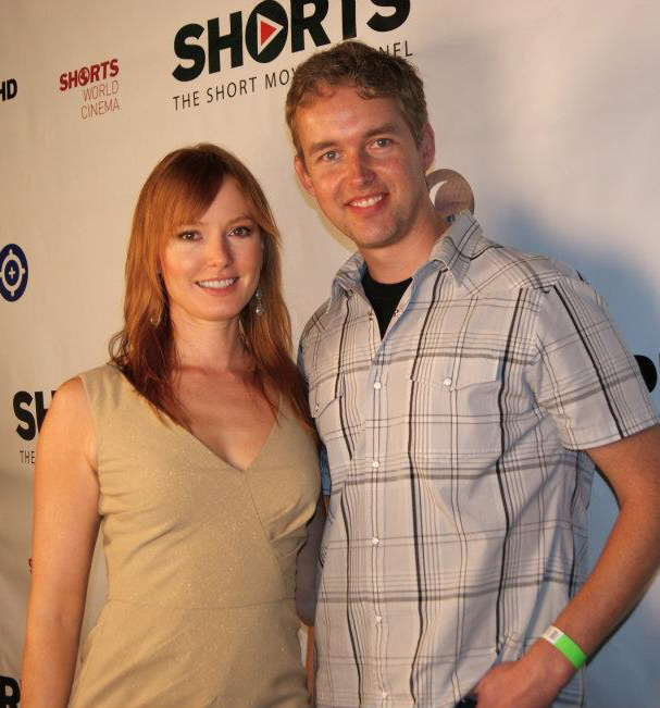 Actress Alicia Witt and writer/director Dan Hannon arrive for 