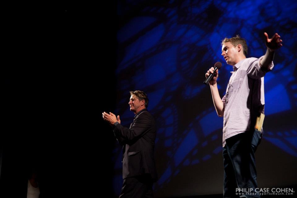 Brett Cullen and Dan Hannon onstage at the New Hampshire Film Festival on October 14, 2011