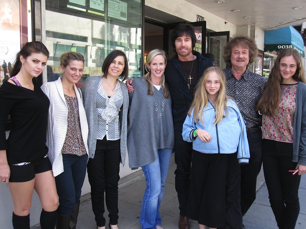 Famous Monsters Film Festival Beverly Hills screening - April 8, 2011. (left to right) Marlene Mc'Cohen, Kandis Erickson, Shawna Baca, Erica Hanson, Ronn Moss, Victoria Rose Plumb, Edward L. Plumb, Elizabeth Anne Plumb.