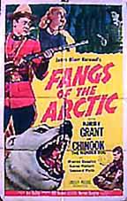 Kirby Grant, Lorna Hanson and Chinook in Fangs of the Arctic (1953)