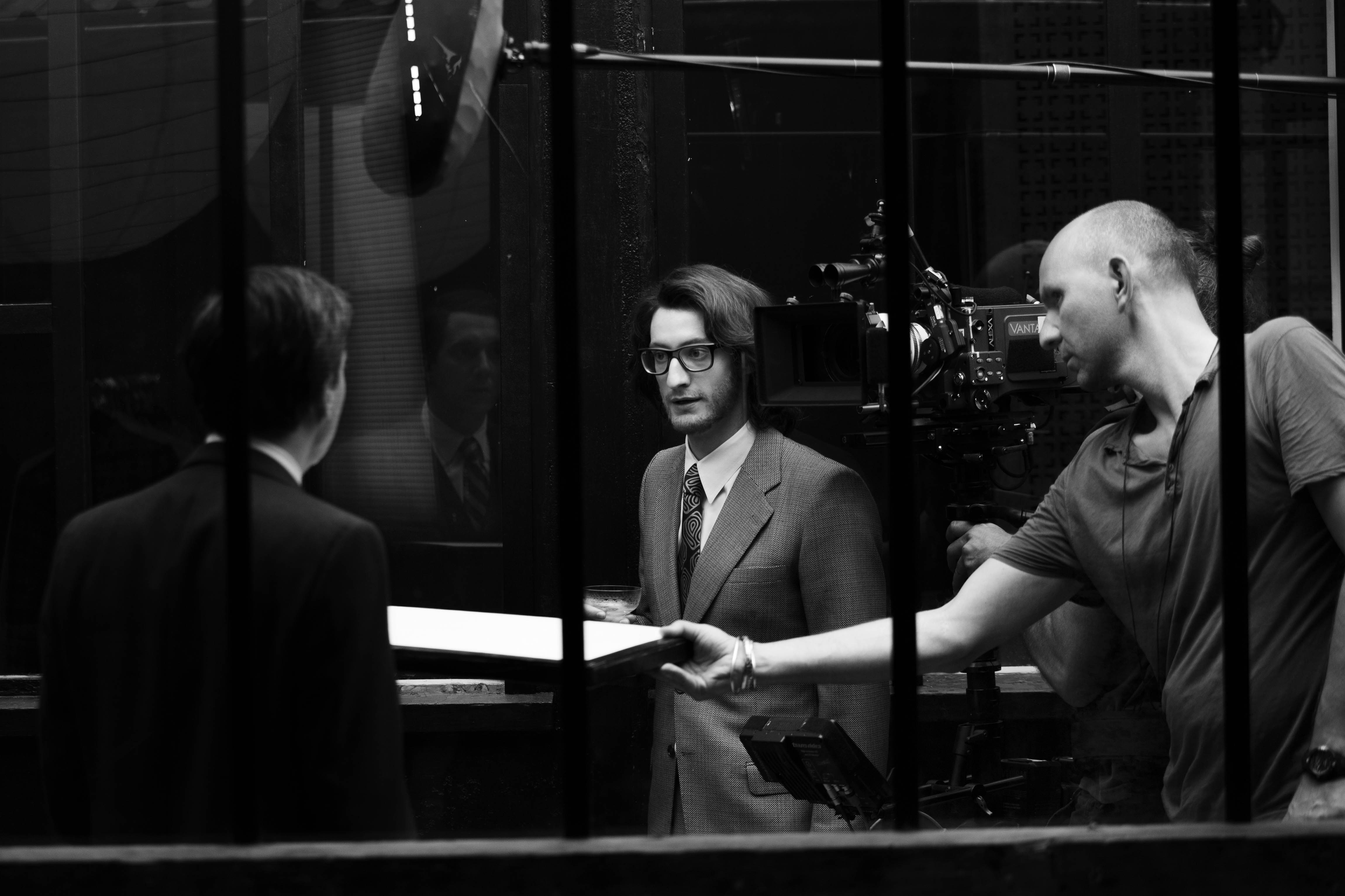 Yves Saint Laurent directed by Jalil Lespert 2013-on set with Pierre Niney