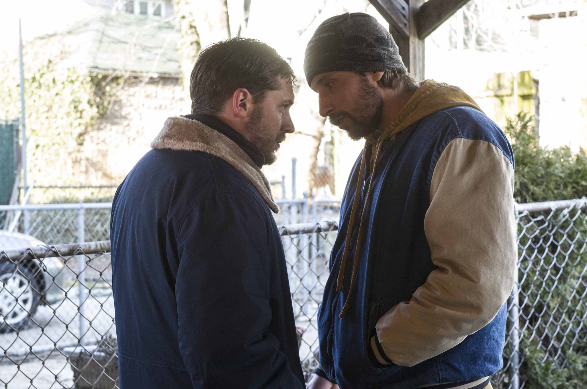 Still of Tom Hardy and Matthias Schoenaerts in The Drop (2014)