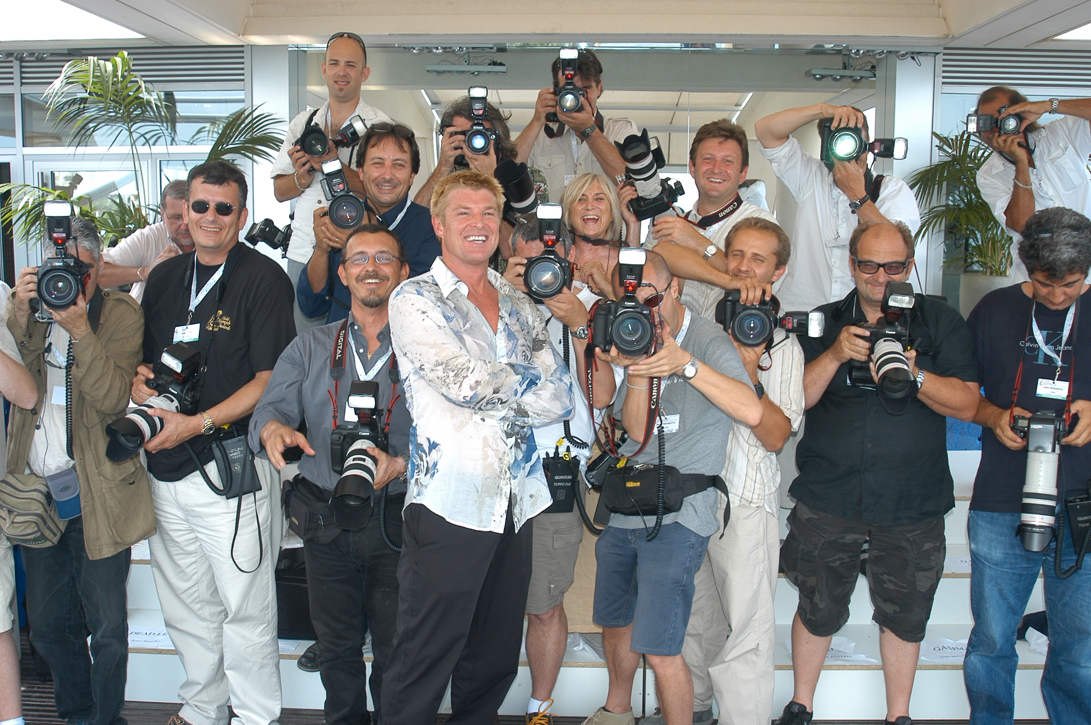 WINSOR HARMON Hanging with the paparazzi in MONTE CARLO