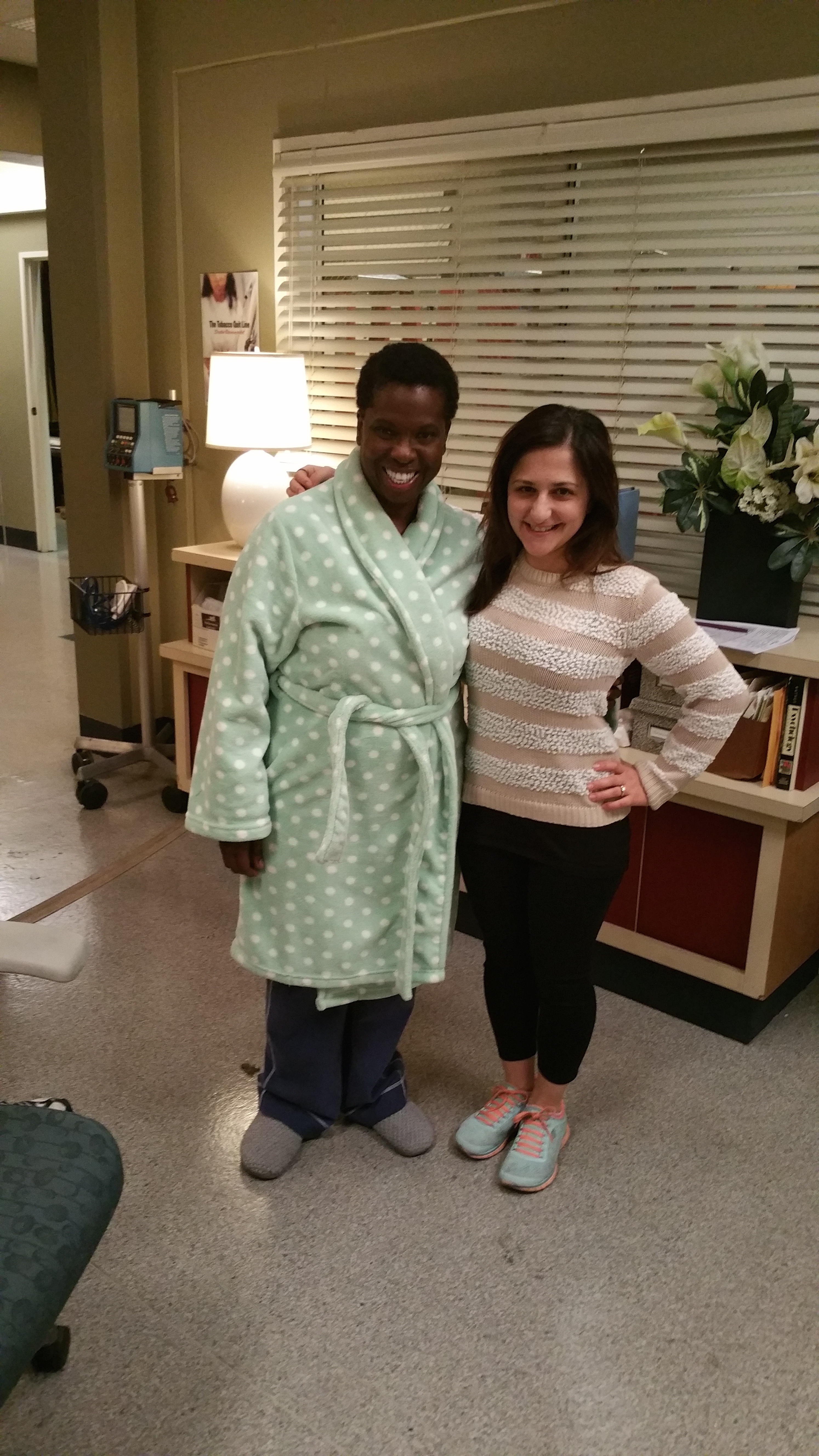 Still of Cheryl Francis Harrington and Tia Napolitano, Writer of Grey's Anatomy The Bed's Too Big Without You (Feb.5, 2015)