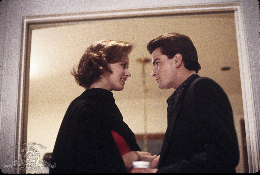 Still of Charlie Sheen and Lara Harris in No Man's Land (1987)