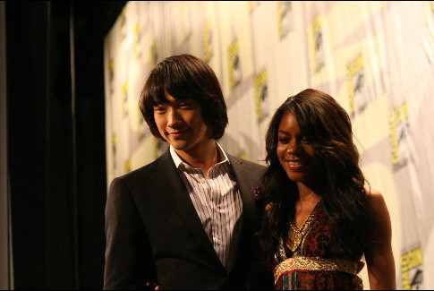 Naomie Harris and Rain at event of Ninja Assassin (2009)