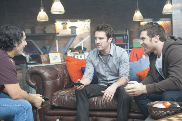 Still of Mathew Botuchis, Bret Harrison and Mo Mandel in Love Bites (2011)