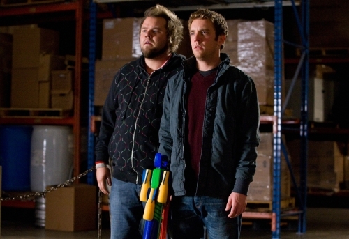 Still of Bret Harrison and Tyler Labine in Reaper (2007)