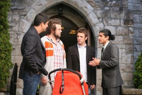 Still of Rick Gonzalez, Bret Harrison, Tyler Labine and Ken Marino in Reaper (2007)