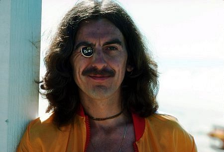 George Harrison in Acapulco with an eye patch, January 1977