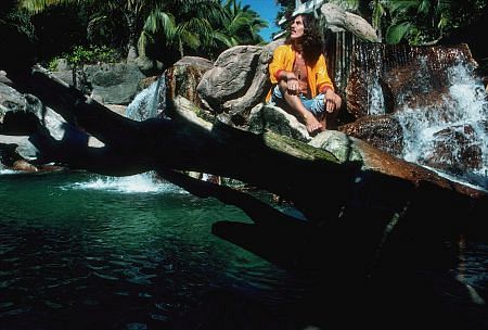 George Harrison enjoying a lagoon in Acapulco, January 1977