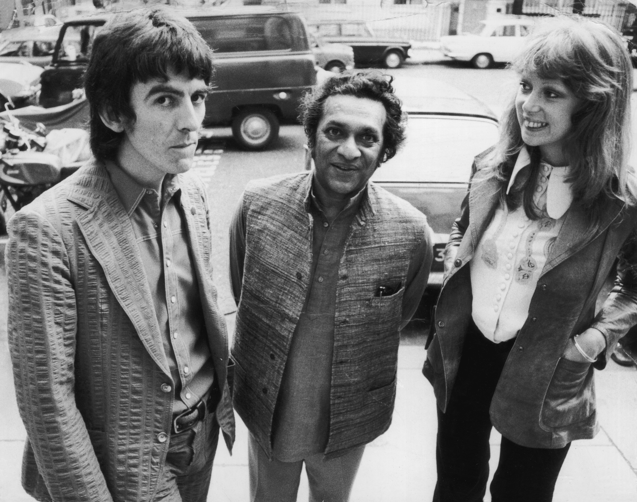 Pattie Boyd, George Harrison and Ravi Shankar