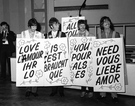 The Beatles Paul McCartney ,John Lennon, Ringo Starr,George Harrison May 20, 1967 in London/**I.V.