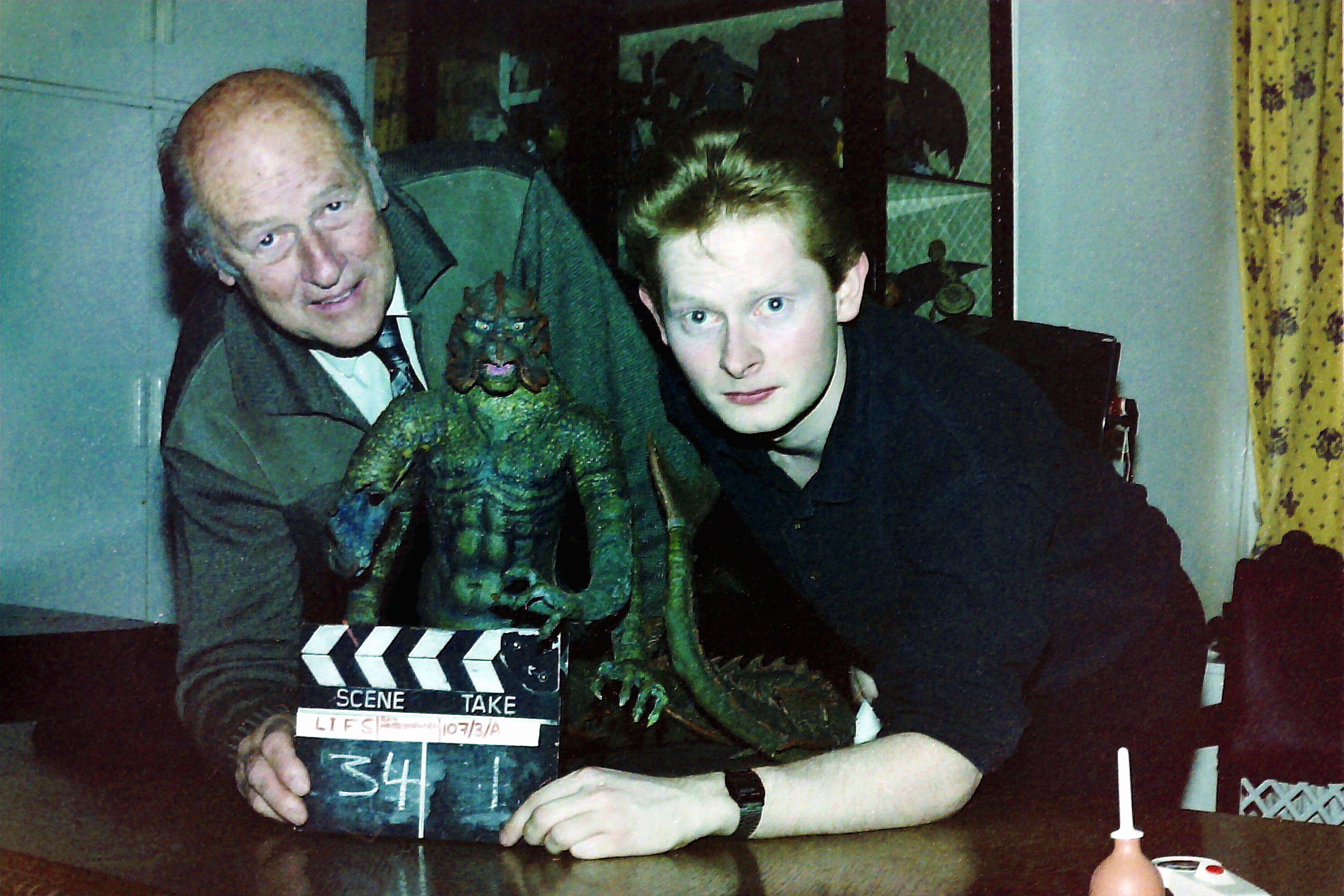 Taken with Ray at his house in London with film-maker John Walsh. Posing with the original Kraken from Clash of the Titans.