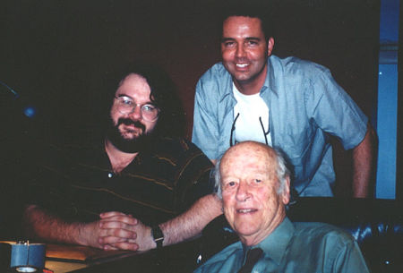 With Peter Jackson and Ray Harryhausen at music recording for 