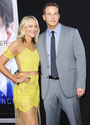 Cole Hauser and wife Cynthia Daniel.Transcendence premiere Los Angeles