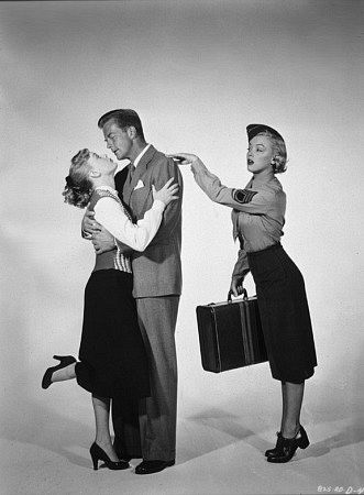 M. Monroe, Bill Lundigan & June Haver in 